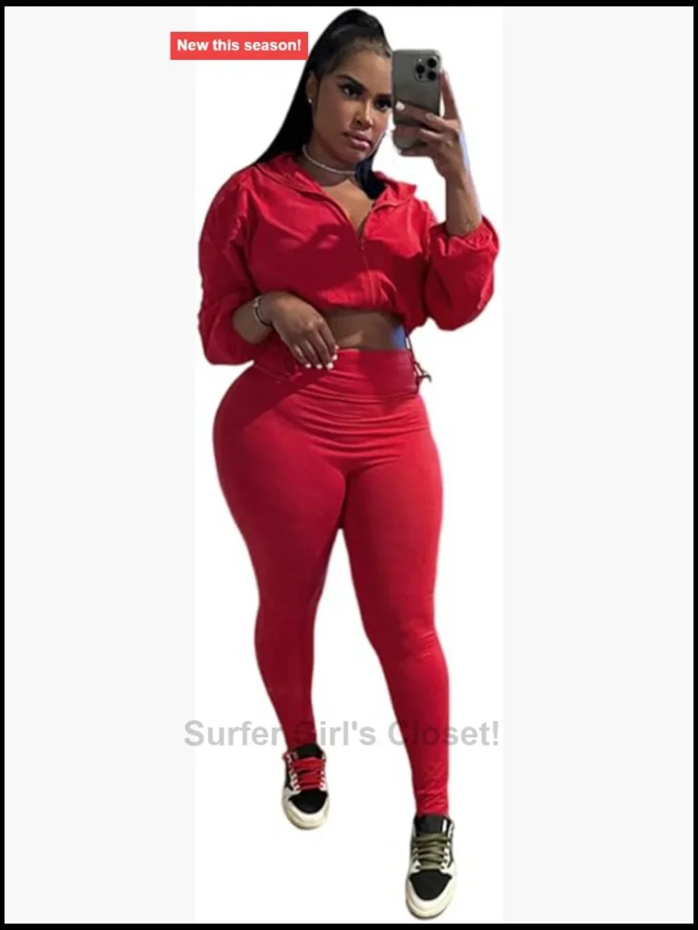 2 Piece Outfits Tracksuit Zip Up Crop Jacket Bodycon Pant Set Workout Activewear